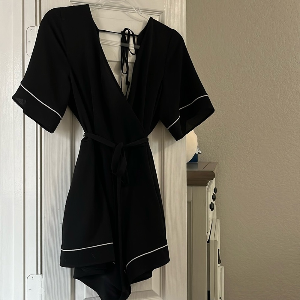 Black and white romper